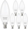 comzler E12 Led Bulb, Small LED Candelabra Bulbs 60W Equivalent, Warm White 2700K Ceiling Fan Light Bulbs, Type B Shape Chandelier , Pack of 6, Non-Dimmable