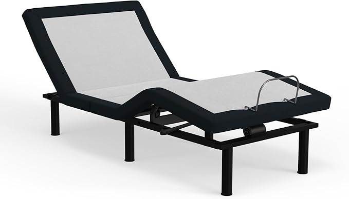 Blissful Nights Twin XL e3 Adjustable Bed Base Frame with Head and Foot Incline, Wireless Remote Control, Easy Assembly, 10 Year Warranty
