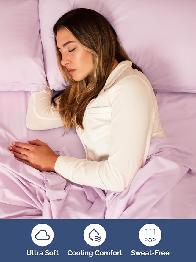 Extra Deep Full Sheet Set - 6 Piece Breathable & Cooling Sheets - Hotel Luxury Bed Sheets Set - Easy & Secure Fit - Soft, Wrinkle Free & Comfy Sheets Set - Light Pink Sheet Set with Extra Deep Pockets
