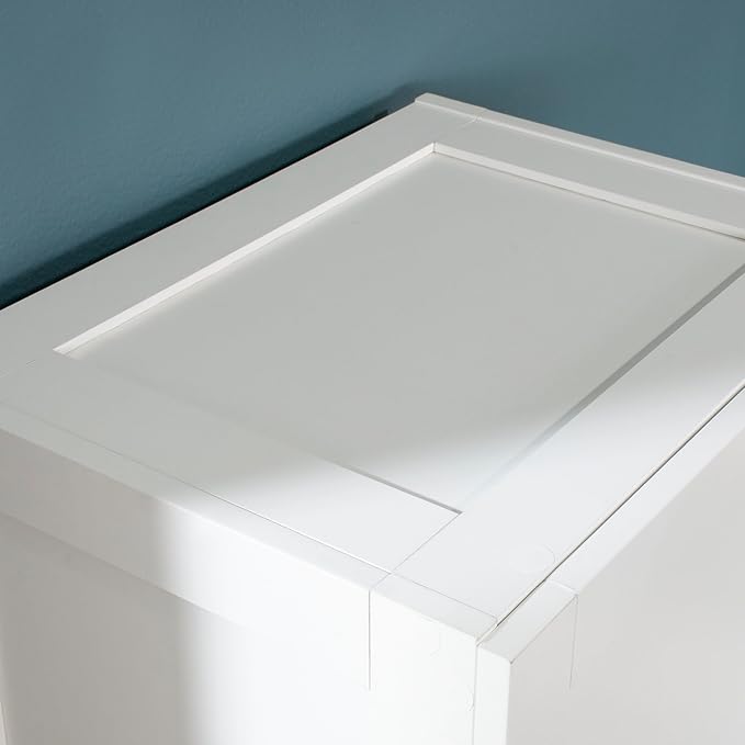 Sauder Miscellaneous Tall Storage Cabinet, Kitchen Pantry, Single Door with Adjustable Shelves, White Finish