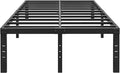 ALDRICH 18 Inch Metal Full Size Bed Frame - Black Basic Steel Slats Platform, Easy Assembly Heavy Duty Noise Free Bedframes, No Box Spring Needed