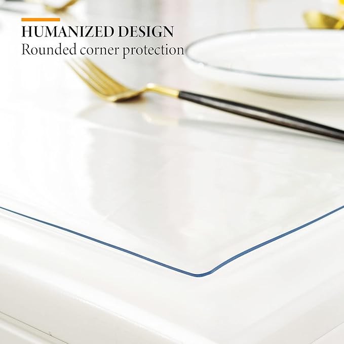 Deep Dream 1.5mm Clear Desk Cover Protector, 32×42 Inch Clear Desk Cover, Rectangular Vinyl Desk Pad, PVC Plastic Table Cover for Office, Dresser, Night Stand, Computer & Writing Desk Tabletop