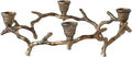 Creative Co-Op Aluminum Wreath Advent Taper Candleholder, Oxidized Antique Gold Finish