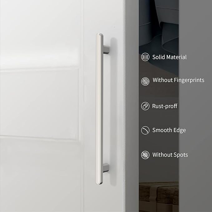 10 Pack 5 Inch(128mm) Kitchen Cabinet Handles Brushed Satin Nickel Cabinet Pulls Kitchen Cabinet Hardware Drawer Pulls for Cupboard Wardrobe