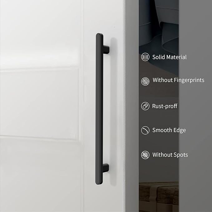 10 Pack 3.75 Inch(96mm) Kitchen Cabinet Handles Matte Black Cabinet Pulls Kitchen Cabinet Hardware Drawer Pulls for Cupboard Wardrobe