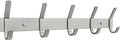 Coat Rack Wall Mount – Brushed Nickel 15 Inch Stainless Steel Hook Rail with 5 Heavy Duty Double Coat Hooks – Wall Mounted Coat Hanger for Entryway, Bathroom, Bedroom, Towel, Hat Organizer