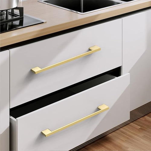 10 Pack Gold Cabinet Pulls 8.8 Inch Handles for Kitchen Cabinets and Drawers - Hardware