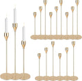 Gold Candlestick Holders Bulk, Taper Candles Holder for Table Centerpiece Set of 18 Metal Candle Sticks Holders Stand Candelabra Candle Holder for Christmas, Wedding, Dinning, Home Decor