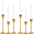 6pcs Gold Candle Stick Holder Candle Sticks Holder Decor Candle Holders for Candlesticks Candle Holders for Pillar Candles Gold Taper Candle Holder