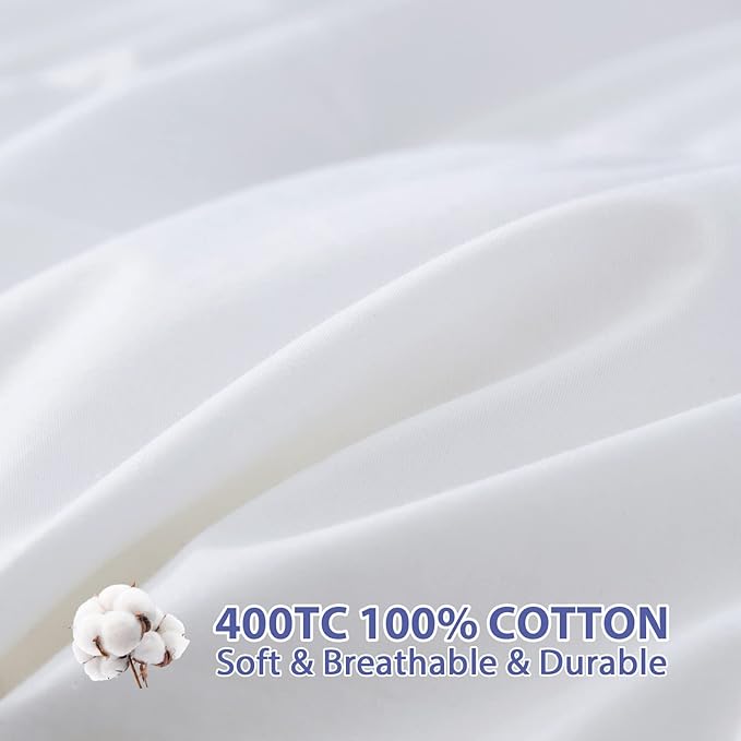 ABENE Mattress Topper for Back Pain Relief, Extra Thick Mattress Pad Pillowtop, Soft Mattress Protector Cover with 8"-21" Deep Pocket (Pure White, Full, Feather Down)