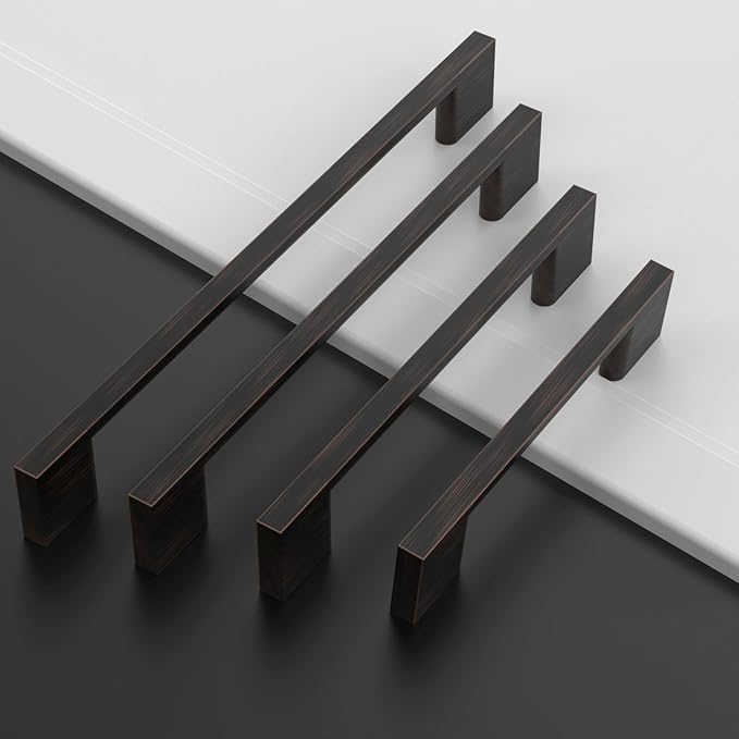 Asidrama 10 Pack 3.75 Inch(96mm) Oil Rubbed Bronze Cabinet Pulls, Kitchen Cabinet Hardware for Cupboard Drawer Handles Pulls