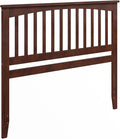 AFI, Mission Queen Solid Wood Headboard with Attachable Charger, Walnut