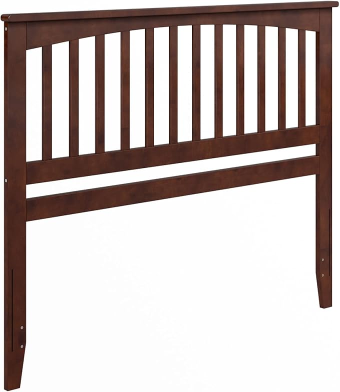 AFI, Mission Queen Solid Wood Headboard with Attachable Charger, Walnut