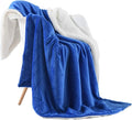 NANPIPER Flannel Blanket Reversible Sherpa Throw Blanket Super Soft Fuzzy Plush Fleece for Bed/Couch Lightweight(50"x60",Princess Blue)