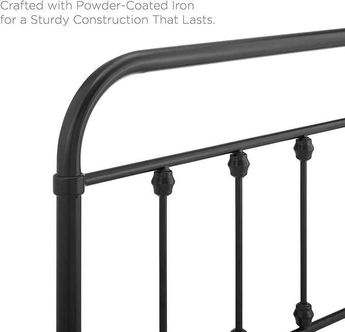 Modway MOD-6153-BLK Sage Full Metal Headboard, Black