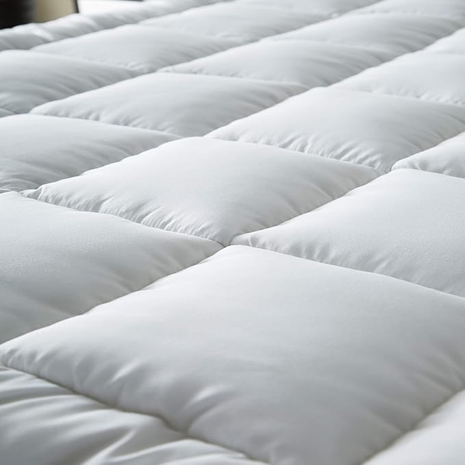 Niagara Microfiber Full Mattress Topper - Pillow Top Mattress Cover Quilted Fitted Cooling Topper for Back Pain Deep Pocket Fits 20 Inches (54x75 Inches)