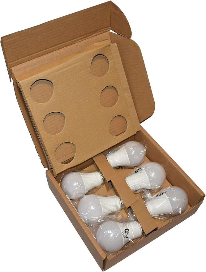 Amazon Basics A19 LED Light Bulbs, 100 Watt Equivalent, Energy Efficient 15W, E26 Standard Base, Soft White 2700K, Dimmable, 10,000 Hour Lifetime , 6-Pack