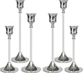 Candlestick Holders Silver, 6 Packs Taper Candle Holder for Candlesticks, Candle Sticks Holder Decor for Home Decor
