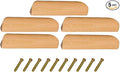 Mysummer 5PCS Wooden Handles Solid Handle for Drawers Clear Coated Smoothly Hole Distance 3.78 inch for Furniture Wardrobe Cupboard Closet Drawer Handle Pull (Clear Painted)