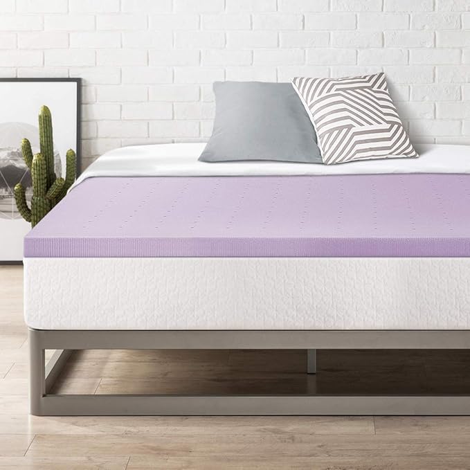 Best Price Mattress Topper King, 2" Memory Foam Mattress Topper with Lavender Certipur-US Certified Cooling, King Size