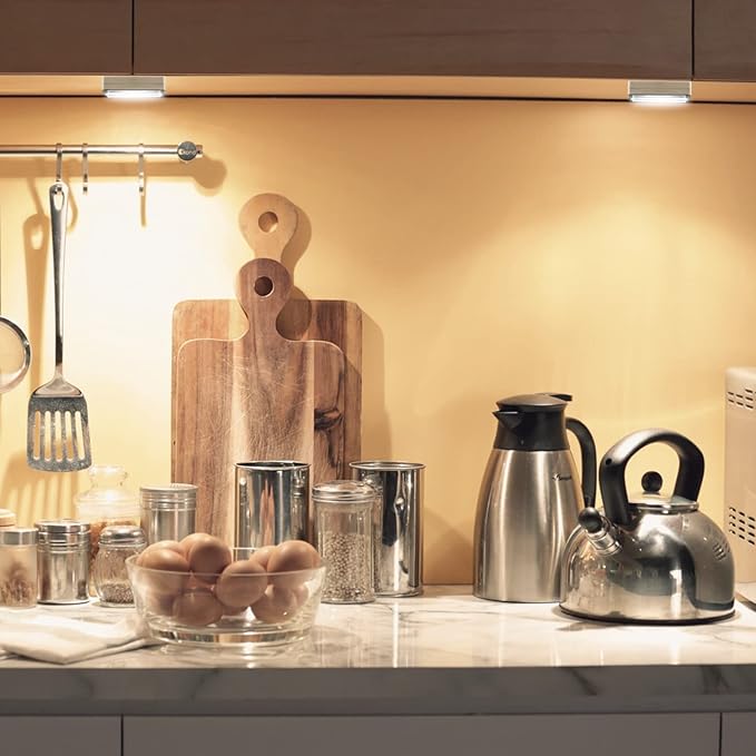 TBTeek Closet Light, Super Bright, Battery Operated, Stick Anywhere, 200 LM Cob Led Lamp, Light Switch Nightlight, Tap Lights for Closet, Shed, Attic, Emergency (4 Pack)