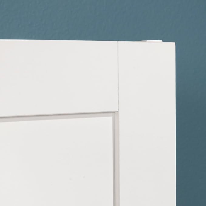 Sauder Miscellaneous Tall Storage Cabinet, Kitchen Pantry, Single Door with Adjustable Shelves, White Finish