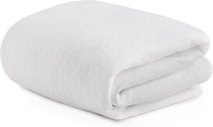 Linenspa 2 Inch Mattress Topper -Cover Full –Cover Only –Machine Washable – Breathable – Non Slip –Cover for Mattress Topper with Zipper – Topper -Cover Only White