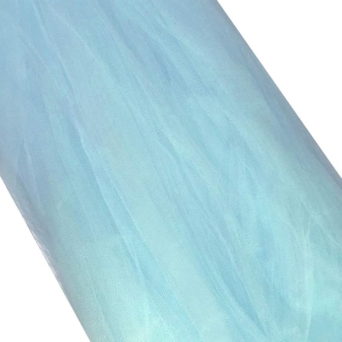 BCBYou Princess Bed Canopy Netting Mosquito Net Round Lace Dome for Twin Full and Queen Size Beds Crib with Jumbo Swag Hook (Light Blue)