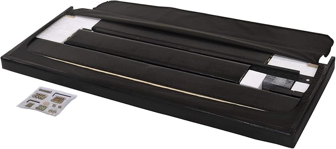 Crown Mark Erin Upholstered Panel Bed in Black, Full