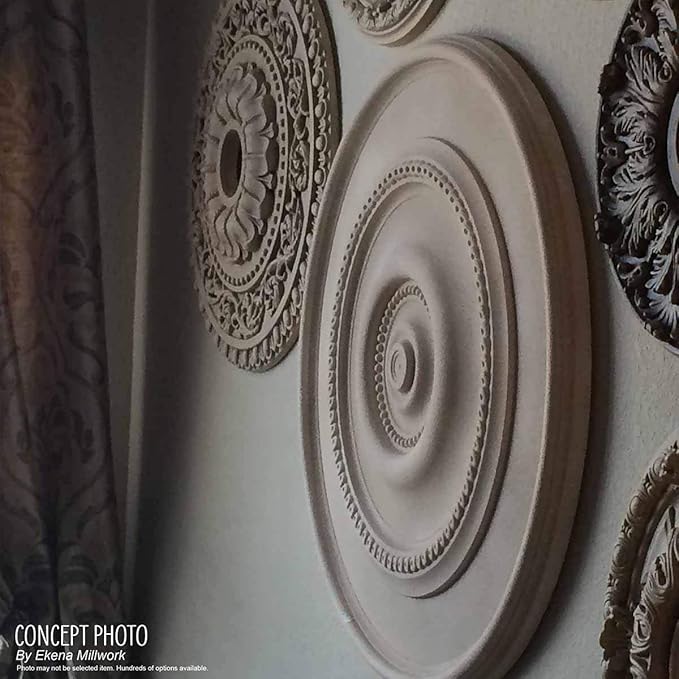 Ekena Millwork CM12BRMDF 12-1/2" x 3-7/8" x 3/4" Bradford Ceiling Medallion, Midnight Dream