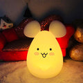 Mouse Night Light for Kids, Rechargeable LED Children Lamp, Soft Silicone (BPA Free) for Baby/Boys/Girls/Adults, Remote & Touch Control Adjustable Brightness and Colors, Indoors/Outdoors