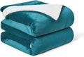 Walensee Sherpa Fleece Blanket (Twin Size 60”x80” Teal) Plush Throw Fuzzy Super Soft Reversible Microfiber Flannel Blankets for Couch, Bed, Sofa Ultra Luxurious Warm and Cozy for All Seasons