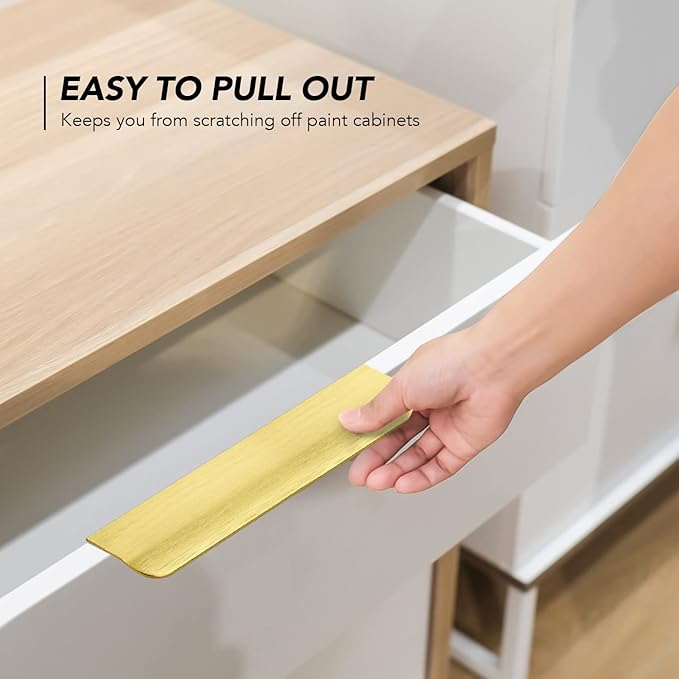 Ravinte Hardware Metal Gold 6 Pack Hardware Handle, 5.9 inch Cabinet Pulls for Cabinets and Drawers
