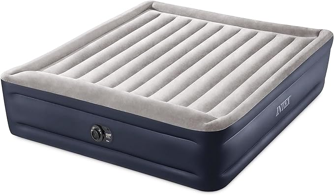 Intex King Air Mattress, Dura-Beam Plus 16.5" Inflatable Bed with Built-in Pump