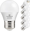 hansang E26 Appliance Light Bulb, 2700K Warm White, 60 Watt Equivalent Small Light Bulb, E26 LED Bulb for Ceiling Fan, A15 Light Bulb, 600lm 120V, CRI85+, Eye Protection, 120V, Non-Dimmable 6 Pack