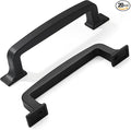 Khtumeware 20 Pack 3-3/4 Inch Cabinet Handles - Matte Black Pulls for Drawers, Cabinets, Cupboards - Kitchen Hardware