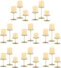 Pillar Candle Holders Candle Plates - Set of 24 Candelabra Candle Stand Iron Plate Minimalism Modern Home Mantel Dinning Table Christmas Decorations Centerpiece for Wedding, Party, Events, Gold