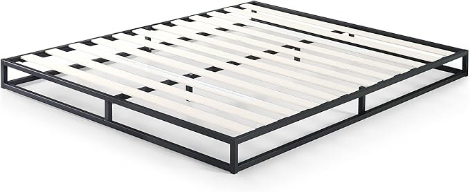 ZINUS Joseph Metal Platforma Bed Frame, Mattress Foundation, Wood Slat Support, No Box Spring Needed, Sturdy Steel Structure, Full, Black