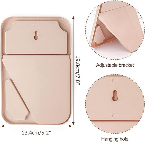 10Pcs Table Desk Vanity Makeup Mirror, 8-Inch Simple Portable Travel Mirror with Stand, Standing and Wall Hanging Dual-use Pink
