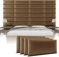 Vänt Upholstered Wall Panels - Queen/Full Size Wall Mounted Headboards - Metallic Gold - Set of 4 Panels (Each Individual Panel 30"x11.5")