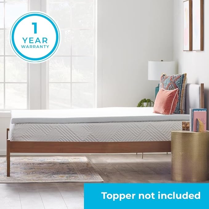 Linenspa 2 Inch Mattress Topper -Cover Full –Cover Only –Machine Washable – Breathable – Non Slip –Cover for Mattress Topper with Zipper – Topper -Cover Only White