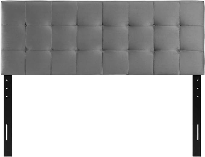 Modway Lily King Biscuit Tufted Performance Velvet Headboard, Gray