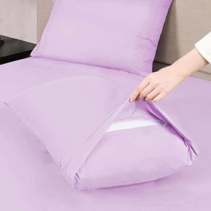 Mejoroom Bed Sheets Set, Extra Soft Luxury Full Sheets with 16 Inch Deep Pocket,Premium Bedding Collection - Breathable Wrinkle Fade Stain Resistant - 4 Piece (Full, Lavender)