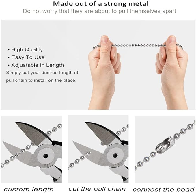 Ceiling Fan Pull Chain 12 inch Pull Chain Extension Fan Chain Extender Ceiling Fan Pulls Ornament with Ball Fan Chain Connector for Lighting Fans, 1 PACK (BASKETBALL)