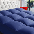 COONP King Mattress Topper, Extra Thick Pillowtop, Cooling Plush Mattress Pad Cover Bed Topper Protector with 8-21 Inch Deep Pocket (Navy Blue, King)
