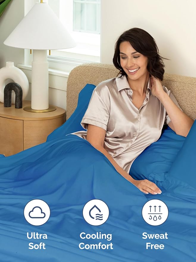 Extra Deep King Sheet Set - 6 Piece Breathable & Cooling Sheets - Hotel Luxury Bed Sheets Set - Easy & Secure Fit - Soft, Wrinkle Free & Comfy Sheets Set - Royal Blue Sheet Set with Extra Deep Pockets