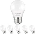 comzler Small Light Bulb 6 Watts Warm White Light 2700K, 60 Watts Globe Light Bulb Equivalent, E26 Standard Screw Base A15/G45 Shape LED Appliance Bulb Refrigerator 6-Pack