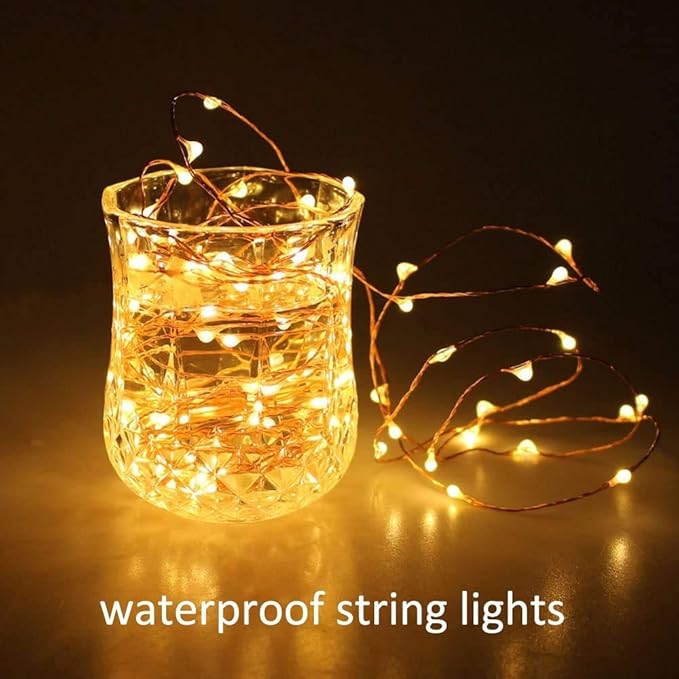 132 Feet 400 LEDs Copper Wire String Lights with Switch, Christmas Lights Indoor Decoration for Party Wedding Bedroom, Fairy Lights Plug in with Remote, 8 Scene Modes, Dimmable Warm White