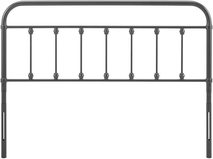 Modway MOD-6155-GRY Sage King Metal Headboard, Gray