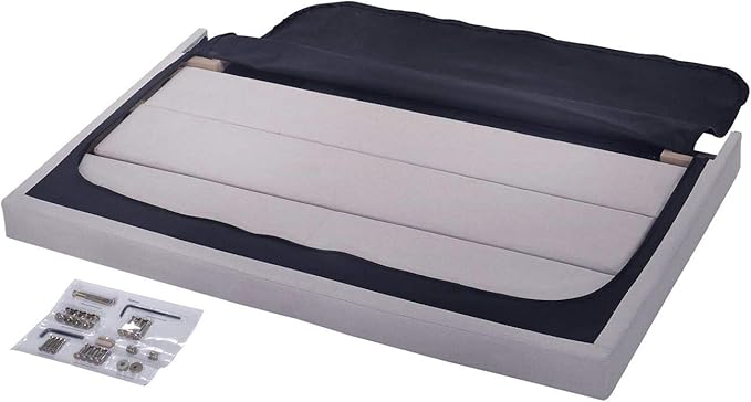 Crown Mark Erin Upholstered Panel Bed in Gray, Twin